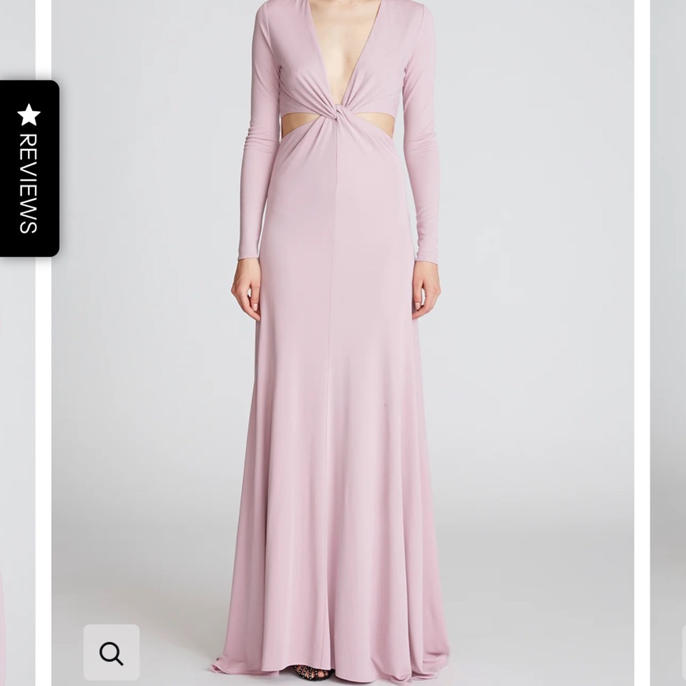 HALSTON ANDIE MATTE JERSEY TWIST GOWN